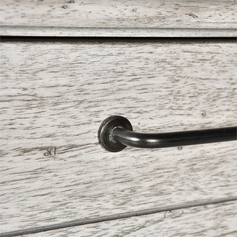 Bowery Hill Rustic Ivory Nine Drawer Dresser and Mirror Set