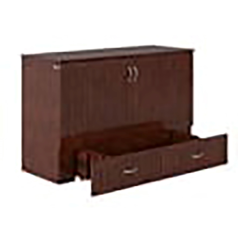 Bowery Hill Traditional Solid Wood Bed Chest with Mattress in Walnut