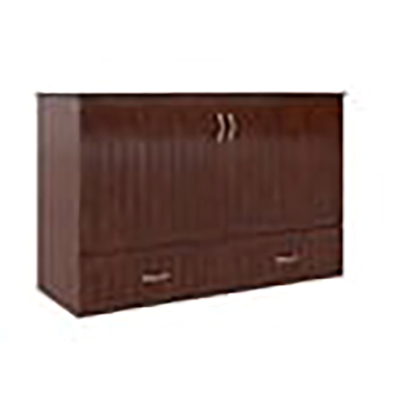 Bowery Hill Traditional Solid Wood Bed Chest with Mattress in Walnut