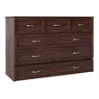 Bowery Hill Queen Modern Wood Murphy Bed Chest with Mattress in Burnt Amber