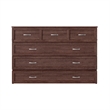 Bowery Hill Queen Modern Wood Murphy Bed Chest with Mattress in Burnt Amber