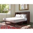 Bowery Hill Queen Modern Wood Murphy Bed Chest with Mattress in Burnt Amber