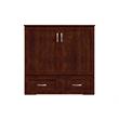 Bowery Hill Wood Twin Extra Long Murphy Bed Chest in Walnut