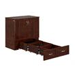Bowery Hill Wood Twin Extra Long Murphy Bed Chest in Walnut