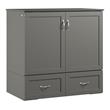 Bowery Hill Wood Gray Murphy Bed Twin Extra Long Space Saving Design 40.75