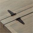 Bowery Hill Pine Wood Square Coffee Table with Storage in Weathered Gray