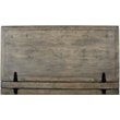 Bowery Hill Pine Wood Square Coffee Table with Storage in Weathered Gray