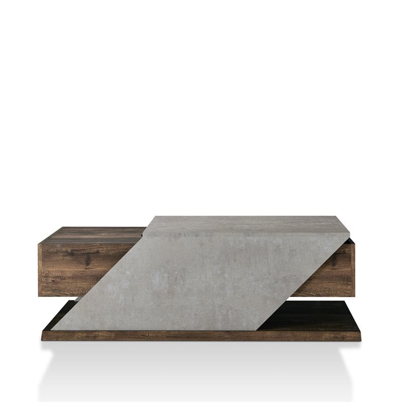 Bowery Hill Modern Wood Coffee Table in Reclaimed Oak
