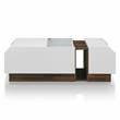 Bowery Hill Contemporary Wood Coffee Table in White
