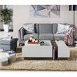 Bowery Hill Contemporary Wood Coffee Table in White