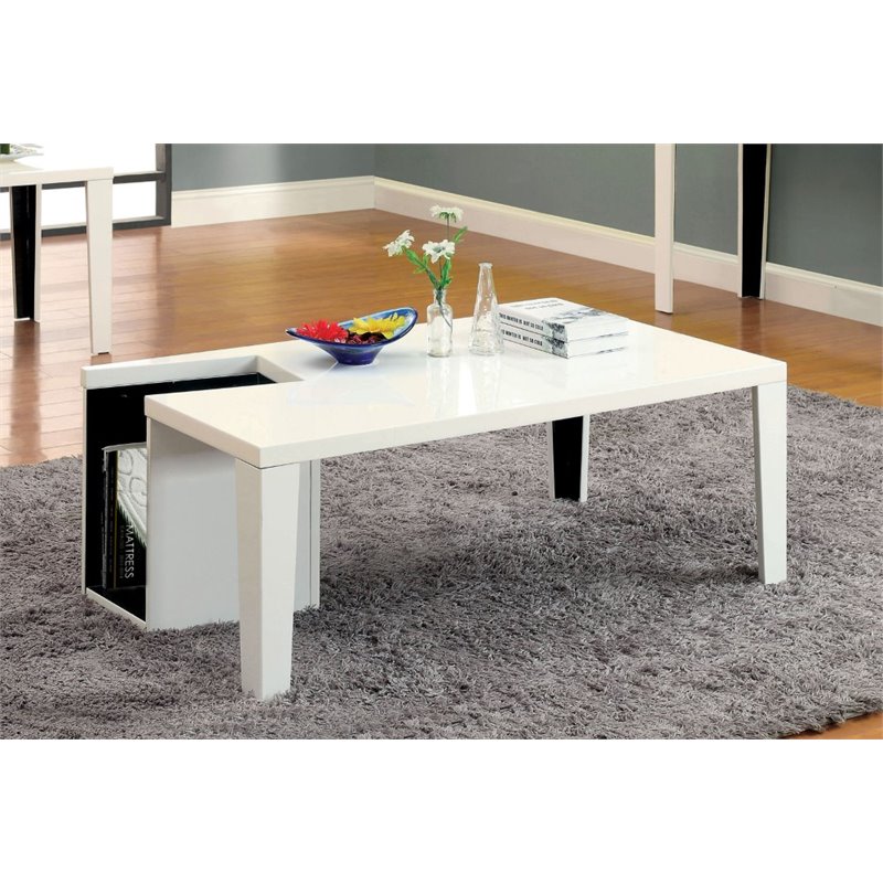 Bowery Hill Contemporary Coffee Table in White