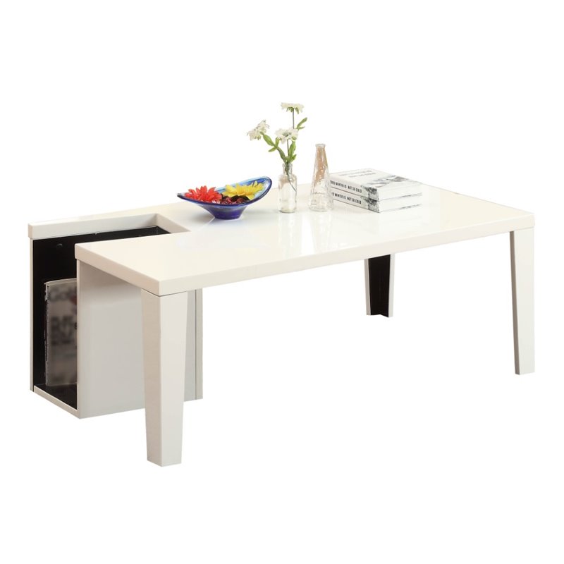 Bowery Hill Contemporary Coffee Table in White