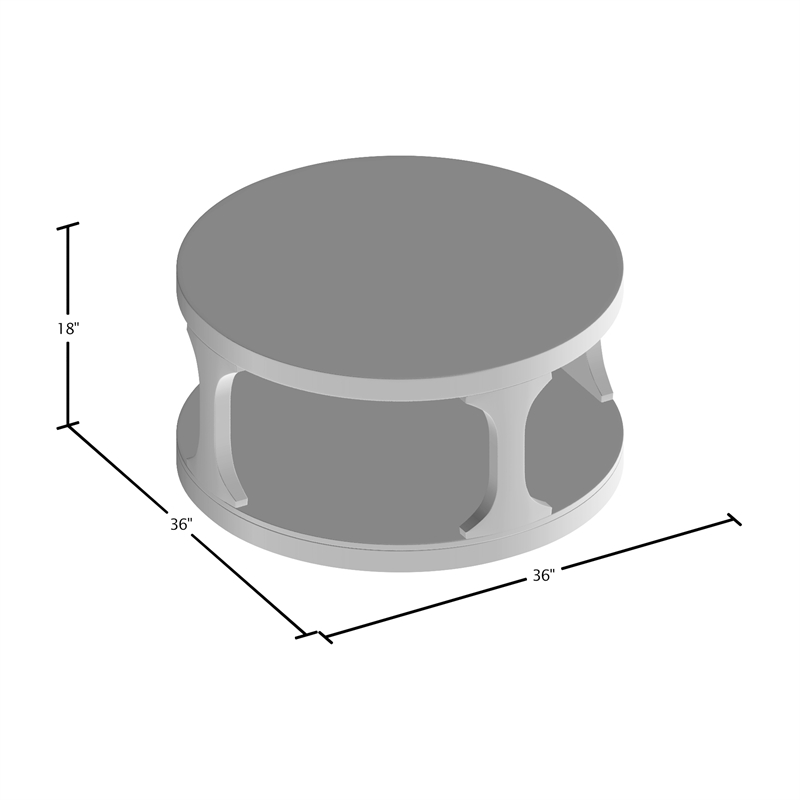 Bowery Hill Transitional Wood Coffee Table in Antique Black