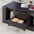 Bowery Hill Wood Storage Coffee Table in Espresso
