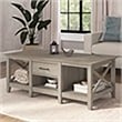 Bowery Hill Mid-Century Engineered Wood Storage Coffee Table in Washed Gray