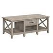 Bowery Hill Mid-Century Engineered Wood Storage Coffee Table in Washed Gray