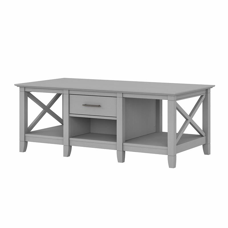 Bowery Hill Modern Engineered Wood Coffee Table with Storage in Gray