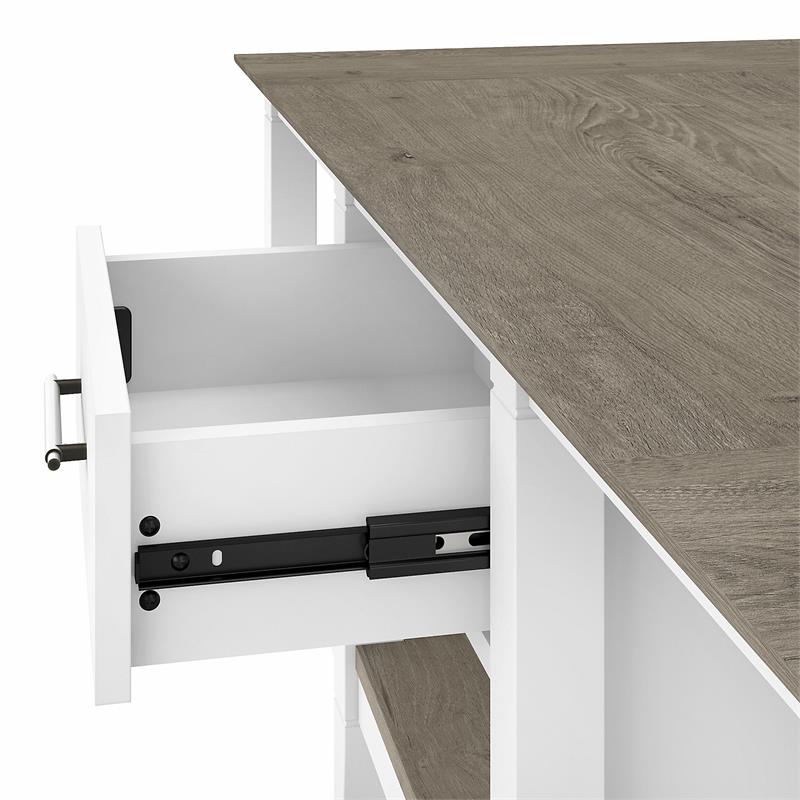 Bowery Hill Modern Engineered Wood Coffee Table with Storage in White