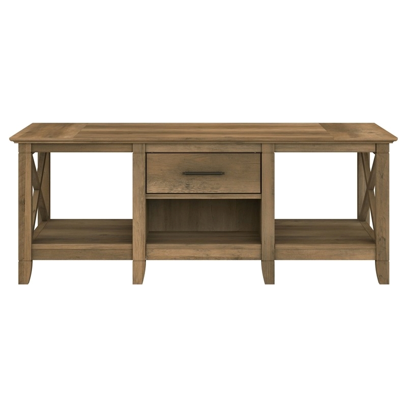 Bowery Hill Modern Engineered Wood Coffee Table with Storage in Pine