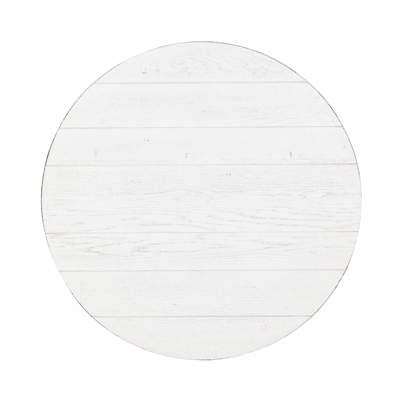 Bowery Hill Modern Splay Leg Round Cocktail in White