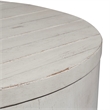 Bowery Hill Modern Drum Cocktail Table in White