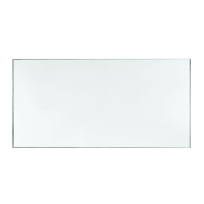 Bowery Hill Modern Rectangle Mirrored Stainless Steel Coffee Table in Clear