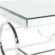 Bowery Hill Modern Rectangle Mirrored Stainless Steel Coffee Table in Clear