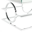 Bowery Hill Modern Rectangle Mirrored Stainless Steel Coffee Table in Clear