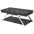 Bowery Hill Dark Gray Lift-Top Wood and Laminate Cocktail Table