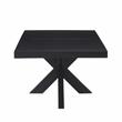 Bowery Hill Ebony Finish Wood Pedestal Cocktail Table