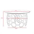 Bowery Hill Round Glass Top Coffee Table in Gold