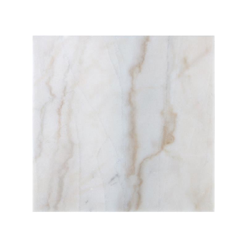 Bowery Hill Square Marble Top Nesting Coffee Table in Gold