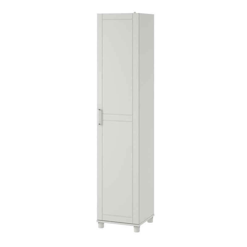 Bowery Hill Transitional Wood Utility Storage Cabinet in White