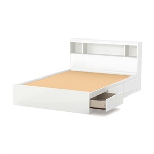 bowery hill contemporary full storage bed in white