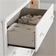 Bowery Hill 3-Drawer Transitional Wood Dresser with Basket in White