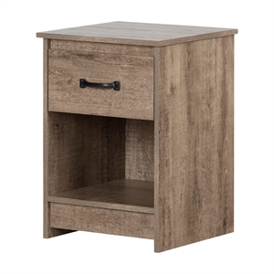 Bowery Hill 1-Drawer Nightstand in Weathered Oak