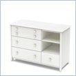 Bowery Hill 4 Drawer Wood Changing Table in Pure White
