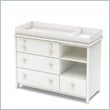 Bowery Hill 4 Drawer Wood Changing Table in Pure White