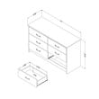 Bowery Hill  6-Drawer Double Dresser in Weathered Oak