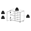 Bowery Hill 5-Drawer Wide Door Contemporary Wood Storage Cabinet in White