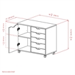 Bowery Hill 5-Drawer Wide Door Contemporary Wood Storage Cabinet in Black