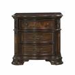 Bowery Hill Brown Cherry 3-Drawer Nightstand