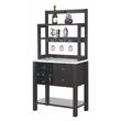 Bowery Hill Wood Espresso Serving Bar Rectangular Storage 31