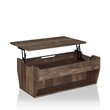 Bowery Hill Rustic Wood Storage Coffee Table in Reclaimed Oak