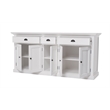 Bowery Hill Mahogany Wood Buffet in Classic White