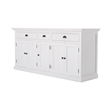 Bowery Hill Mahogany Wood Buffet in Classic White