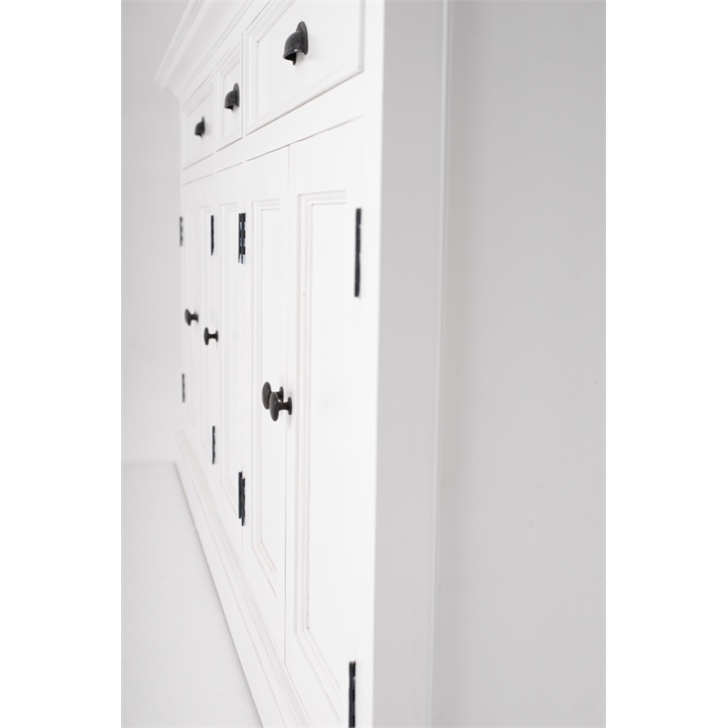 Bowery Hill Mahogany Wood Buffet in Classic White