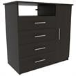 Bowery Hill Contemporary 4 Drawer Dresser in Espresso