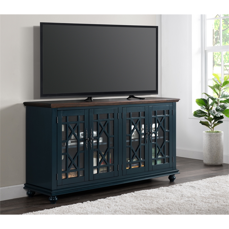 Bowery Hill Traditional Wood TV Stand for TVs up to 63
