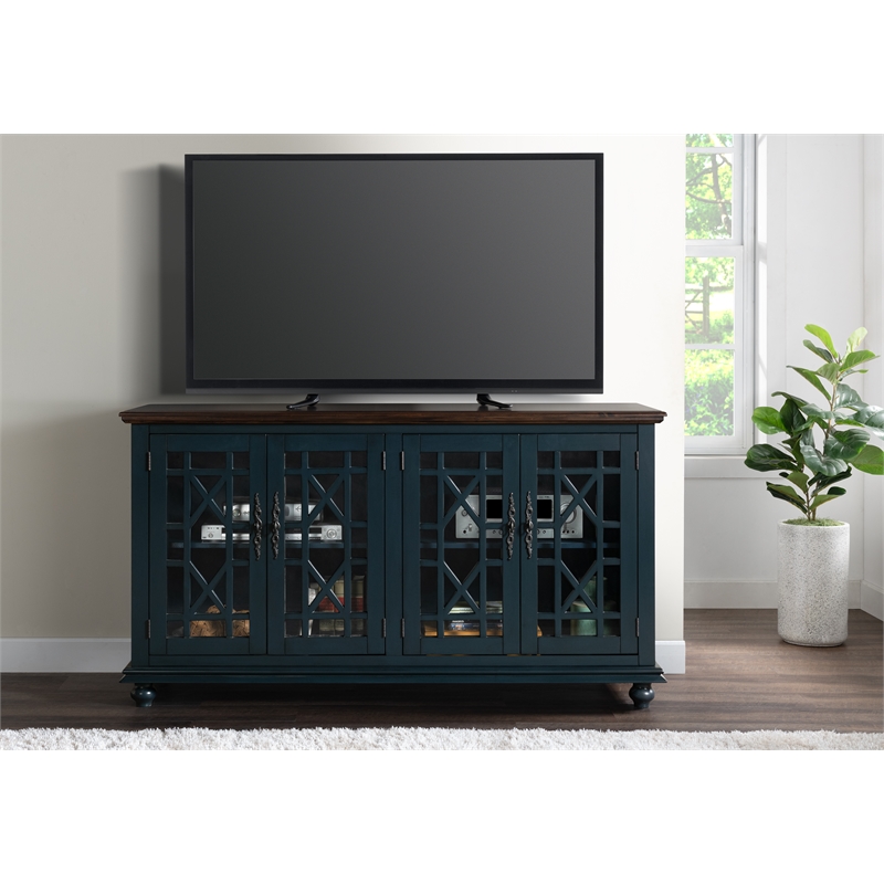 Bowery Hill Traditional Wood TV Stand for TVs up to 63
